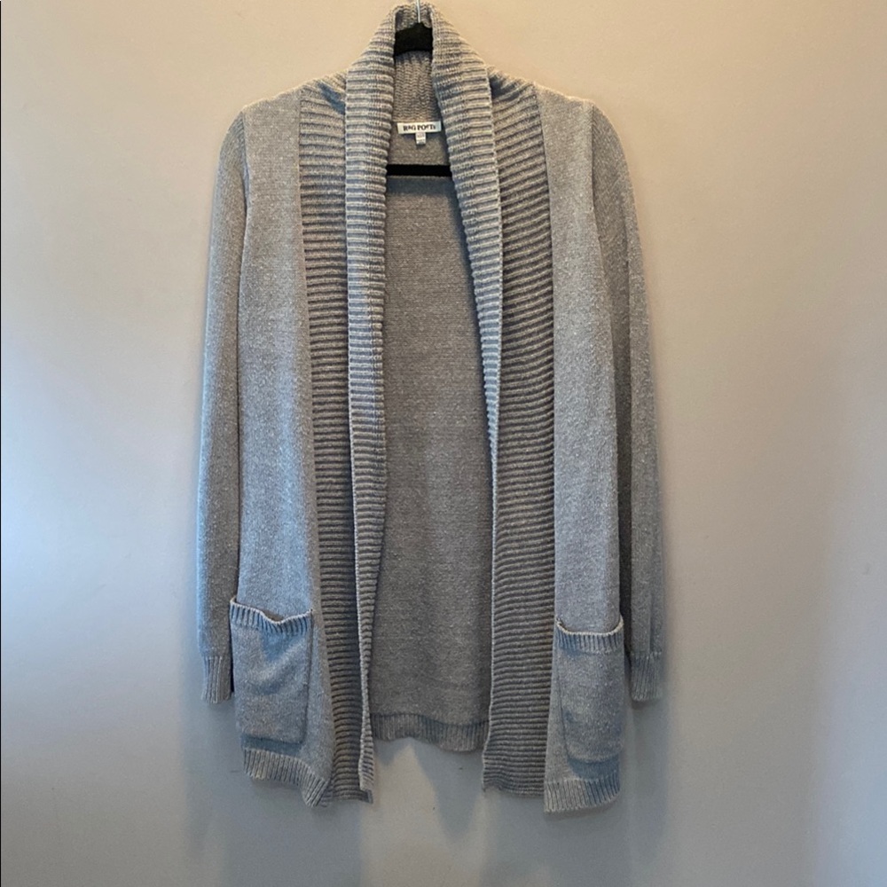 Gray Cardigan Sweater